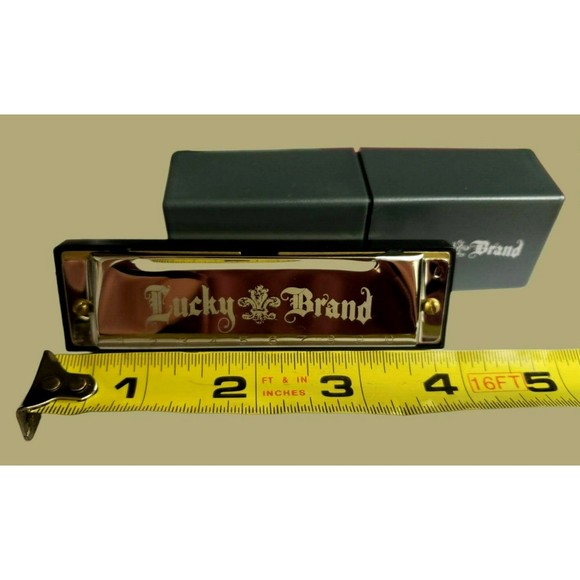 M. Hohner Harmonica LUCKY BRAND Exclusive Chrome  New In Original Case KEY of C - Picture 13 of 15